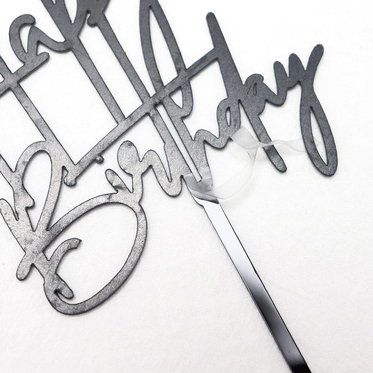 Gold Birthday Cake Topper - Black - image 3