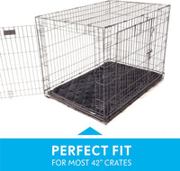Paw Inspired Washable Padded Crate Mats for Dogs - 42 Inch / Gray - image 3