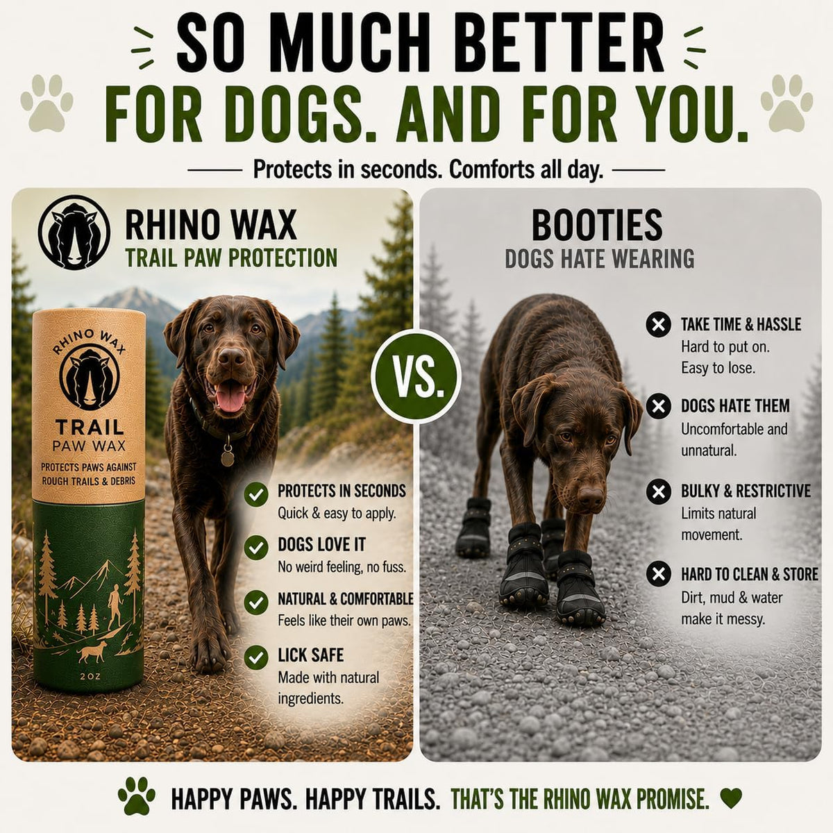 Dog Paw Protector for Hot Pavement, Asphalt, Streets & Sidewalks – Essentials for Dogs - Paw Trail Wax - image 3