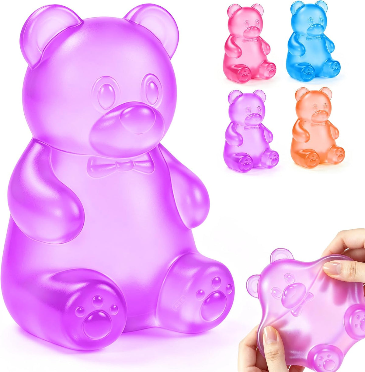 Bear Squishy, Stress Bear Taba Squishy - Purple