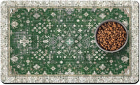 Pet Food Mats for Floor, Absorbent Dog Mat for Food and Water Dispenser Mat, Dog Food Mat Quick Dry - Dark Green / 24"L x 16"W