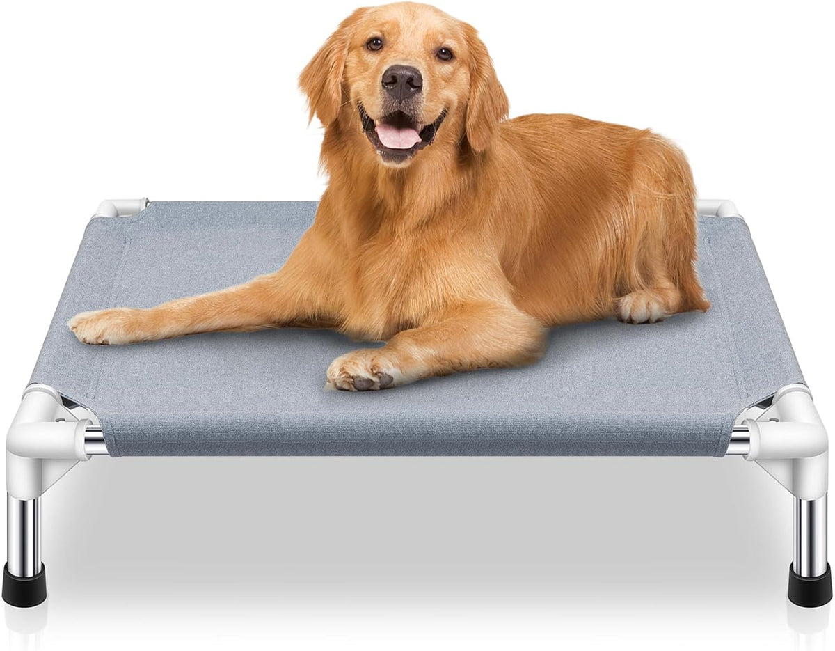 Elevated Dog Bed for Small Dogs, Dog Cooling mat Cot - Grey-M-2