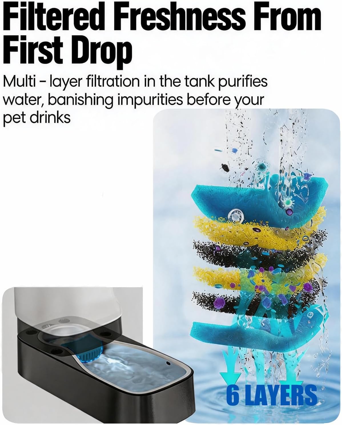 PETNF 2.4 Gallon Automatic Dog Water Bowl Dispenser with Handle – Essentials for Dogs - B:Water Dispener With Filter - image 3