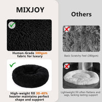 MIXJOY Orthopedic Dog Bed Comfortable Donut Cuddler Round Pet Beds - S(23’’x 23’’) / Black - image 4