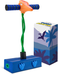 Playbees foam pogo stick for kids with soft dinosaur head and claws - view 3