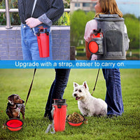 Dog Travel Water Bottle Collapsible Bowls - Red - image 2