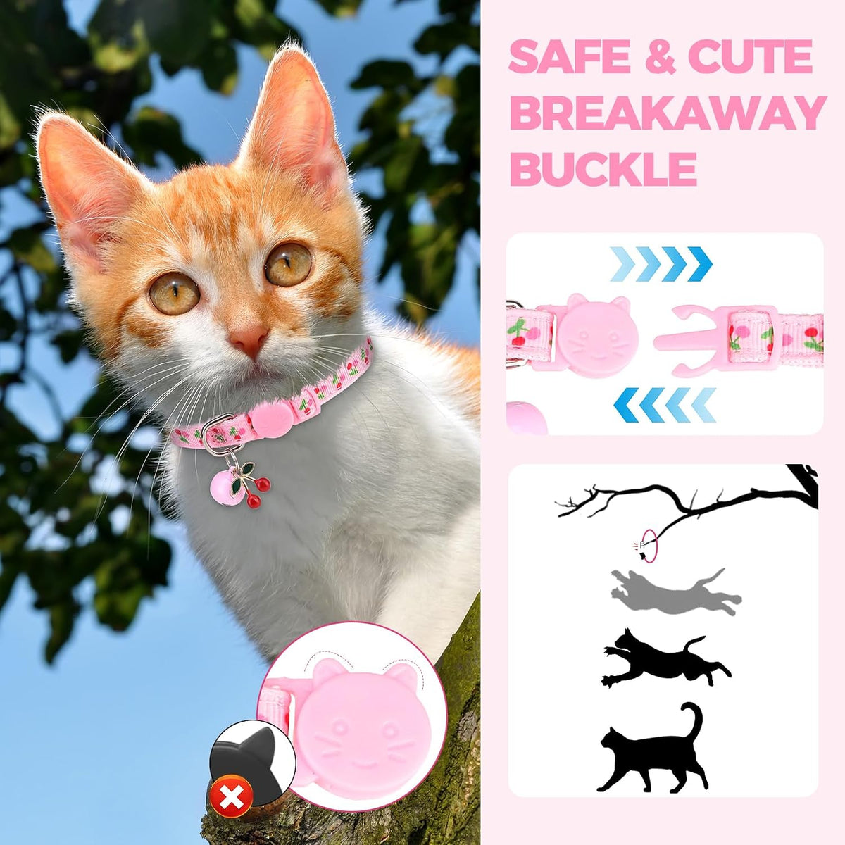 BINGPET Halloween Cat Collar Breakaway - Fruit - image 2