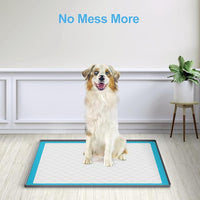 Pee Pad Holder for Dogs,Silicone Dog Puppy Pad Holder, 34 x 28 No Spill Raised Lip High Edge,Portable, Leak-Proof Mat Holder for Dog Training Pads,Square Potty Trays for Home Floor Protection
