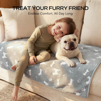 Luciphia 3 Pack Cute Dog Blankets Soft Fleece for Small Puppy Cat - Barking Bones / 30x20 inch (Pack of 3) - image 4