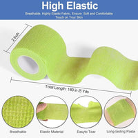 LDIWEE 24 Pack Self Adhesive Bandage Wrap 2 Inch, Vet Wrap for Dogs & Horses, Elastic Cohesive Tape for Athletic Sports, First Aid Medical, Ankle Sprains, Wrist Support