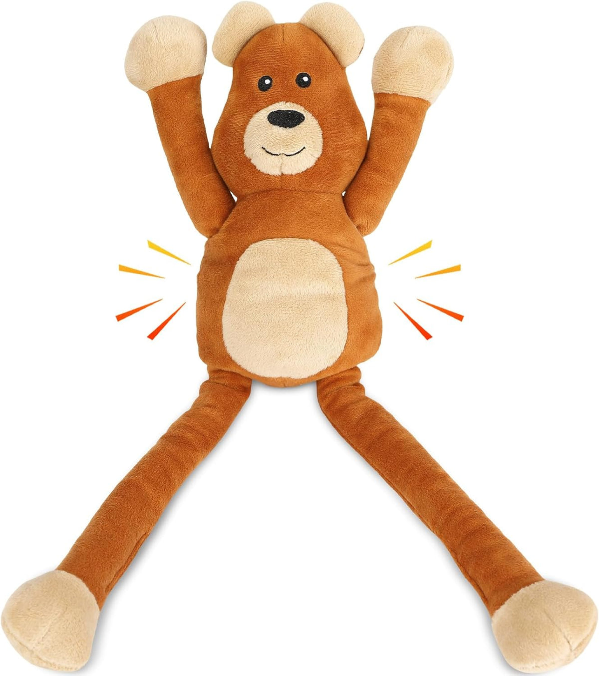 Drmstow Large Squeaky Dog Toys for Aggressive Chewers - Brown1 / Bear