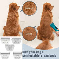 Wide Blade 4FW, Pet Dog Grooming Blade Compatible with Andis,Oster A5,Wahl km10 Clippers, Grooming Wide Blade, A5 Type Blade,for Animal Dog,Cat,Horse (30W+7FW+5FW+4FW)