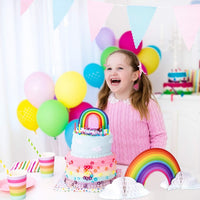 WILLBOND 2 Pieces Rainbow Table Decorations Centerpiece with Clouds – Fun for Kids & Family - 6 - image 4