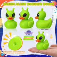 Sotiff mini alien rubber ducks, 25 green ducks with funny faces - view 28
