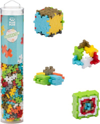 PLUS 240 Piece Glow in the Dark Mix, Mini Waffle Blocks - Celebration Mix Play Tube