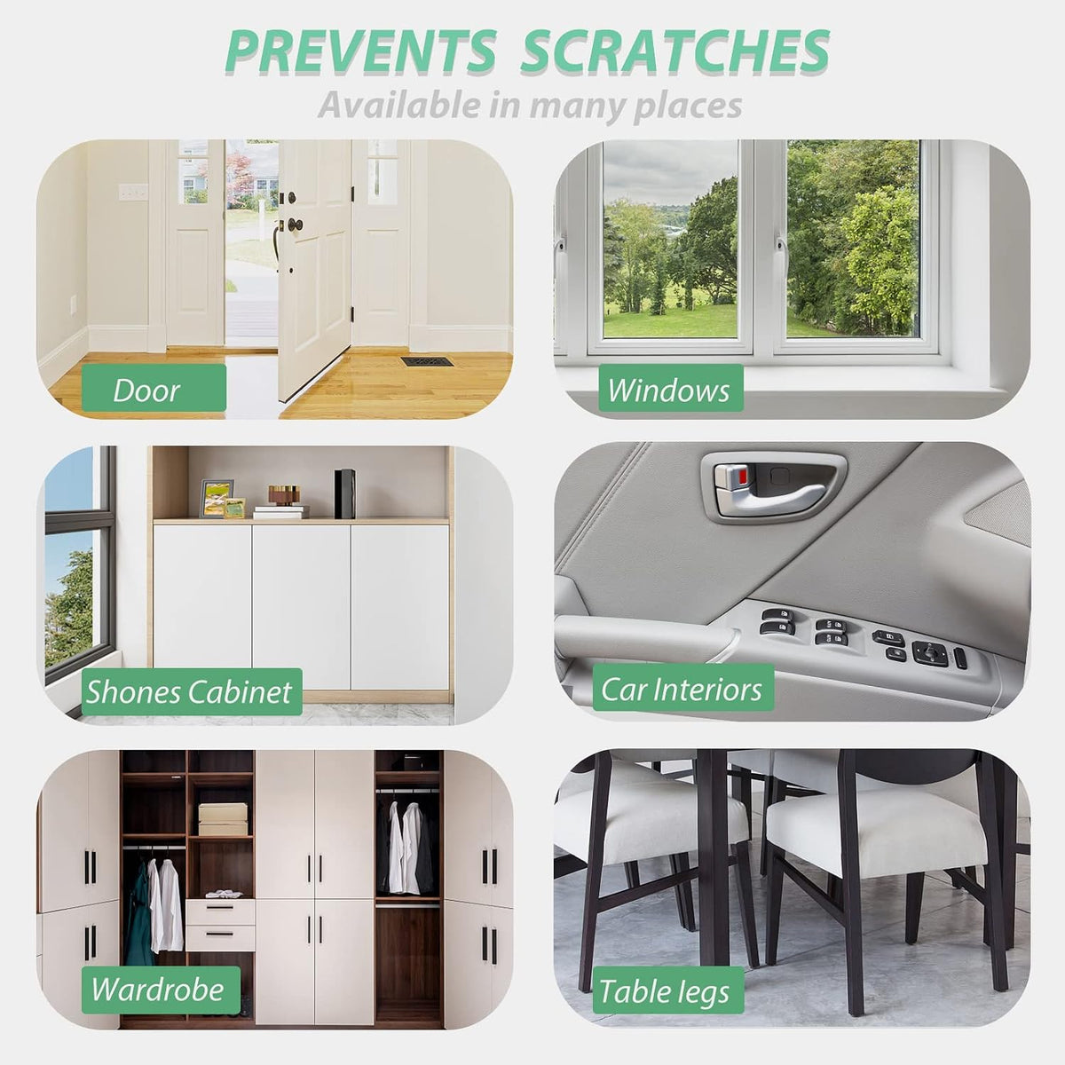 Door Protector from Dog Scratching 118" x 8.2" Cat Scratch Door Frame - 200" x 8.2" - image 4