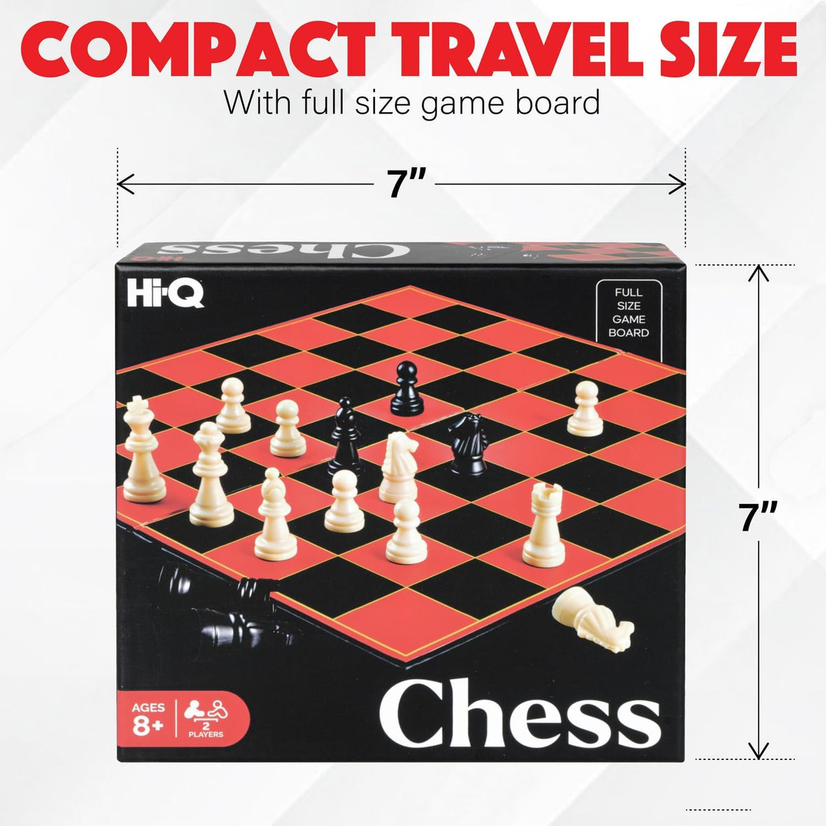 HI-Q Checkers & Tic-Tac-Toe Board Game Set - Chess / 1-Pack - image 2