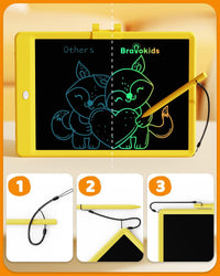 10 Inch LCD Writing Tablet for 3-8 Year Olds - Yellow / 10 inch - image 2