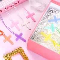 104 Pack Crystal Cross Necklaces Bulk, VBS Prizes - 256PCS - image 4