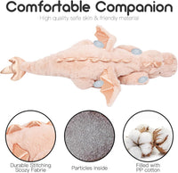 ARELUX Large 36in Cute Dragon Stuffed Animals Plush Toy Soft Matcha - Pink / 36inch - image 4