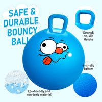 U&C Planet Hopper Ball, 18In Bouncy Ball with Handle for Kids Ages 3-6 – Fun for Kids & Family - 3-6 Years / Blue Ghostface - image 3