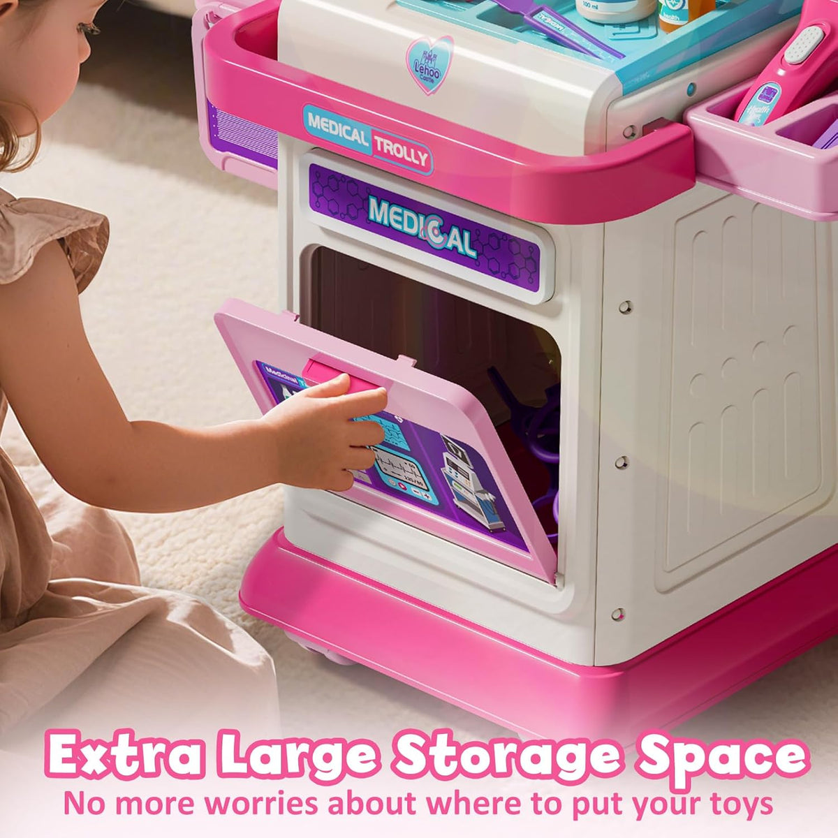 Lehoo Castle Doctor Kit for Toddlers 3-5 - Pink - image 3