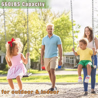 2 Pack Hanging Swing Chain with 4 Carabiners 25in, Swing Chairs - Silver / 44in×2pcs - image 3