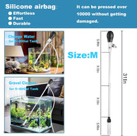 Small Aquarium Gravel Vacuum Sand Cleaner Tank Water Changer – Essentials for Fish - M(5~20Gal) - image 2