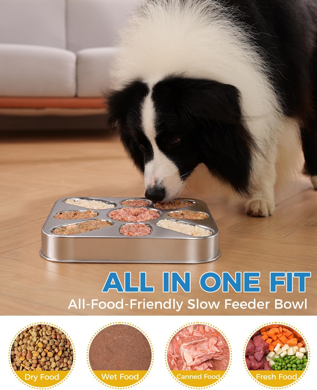Slow Feeder Dog Bowls with Non-Slip Mat - 2.5 Cup Single Pack - image 2