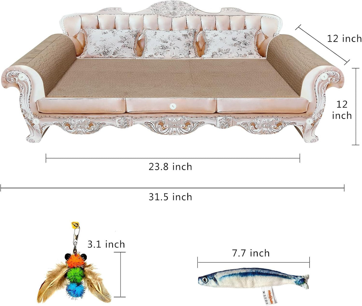 31.5" Extra Large Cat Scratcher Sofa - image 2