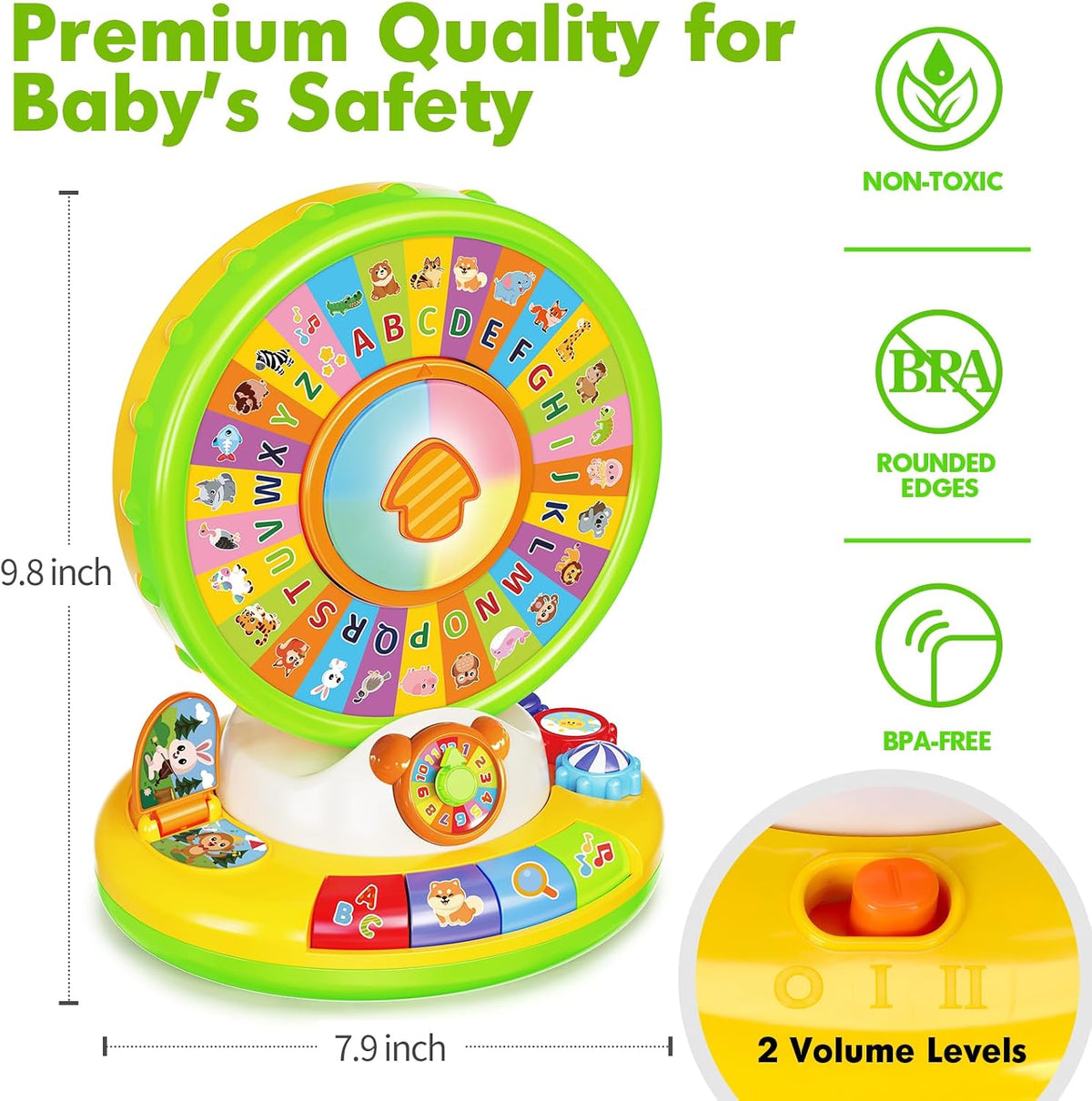 Duchong Learning Toy for Kids 1 2 3 Year Old Boys Girls - Green - image 4