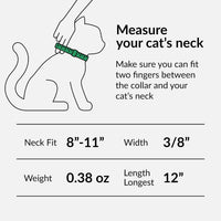 Soft Leather Cat Collar with Safety Elastic Strap - 8-11 Inch / Pink - image 2