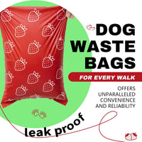 Cherry Blossom Scented Dog Poop Bags, 42 Rolls 630 counts - red / 120 Count (Pack of 1) - image 4