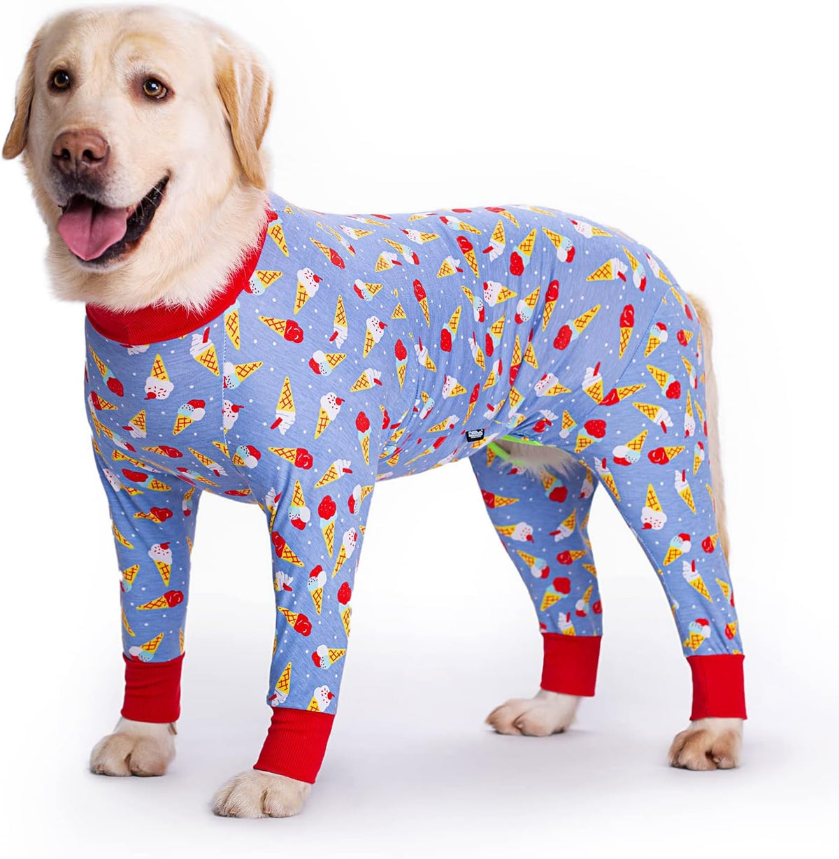 Dog Surgery Recovery Suit Female Male for Dogs After Surgery Medium - 36 (Chest 37.8 in | Backlength 25.98 in) / red ice cream