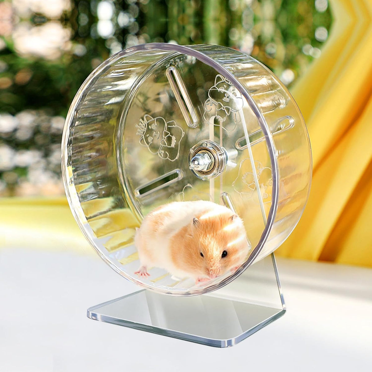lazYYzal Silent Hamster Wheel - Ф 6 inch / Transparent - image 3