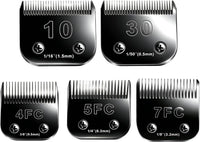 4PCS Dog Grooming Replacement Blades Compatible with Andis/Oster A5 – Essentials for Dogs - 10+30+4FC+5FC+7FC