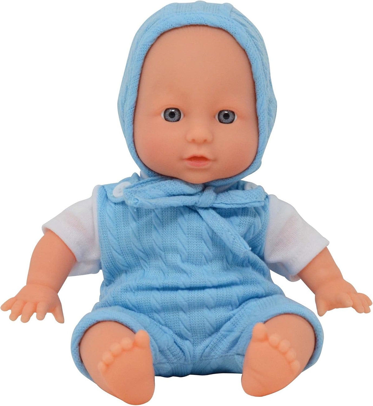 New York Doll Collection 11 inch soft body baby doll in polka dot onesie with pacifier and blanket - view 7