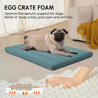 BALANCE Dog Crate Bed, Orthopedic Dog Bed Pad with Waterproof Liner, Washable Crate Foam Pet Mat - Powder Blue / 30.0"L x 19.0"W x 1.6"Th - image 2