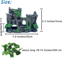 Bearded Dragon Hammock,Lizard Lounger Reptile Tank Hanging Plants Climbing Jungle Vines Flexible - Type：Castle - image 3
