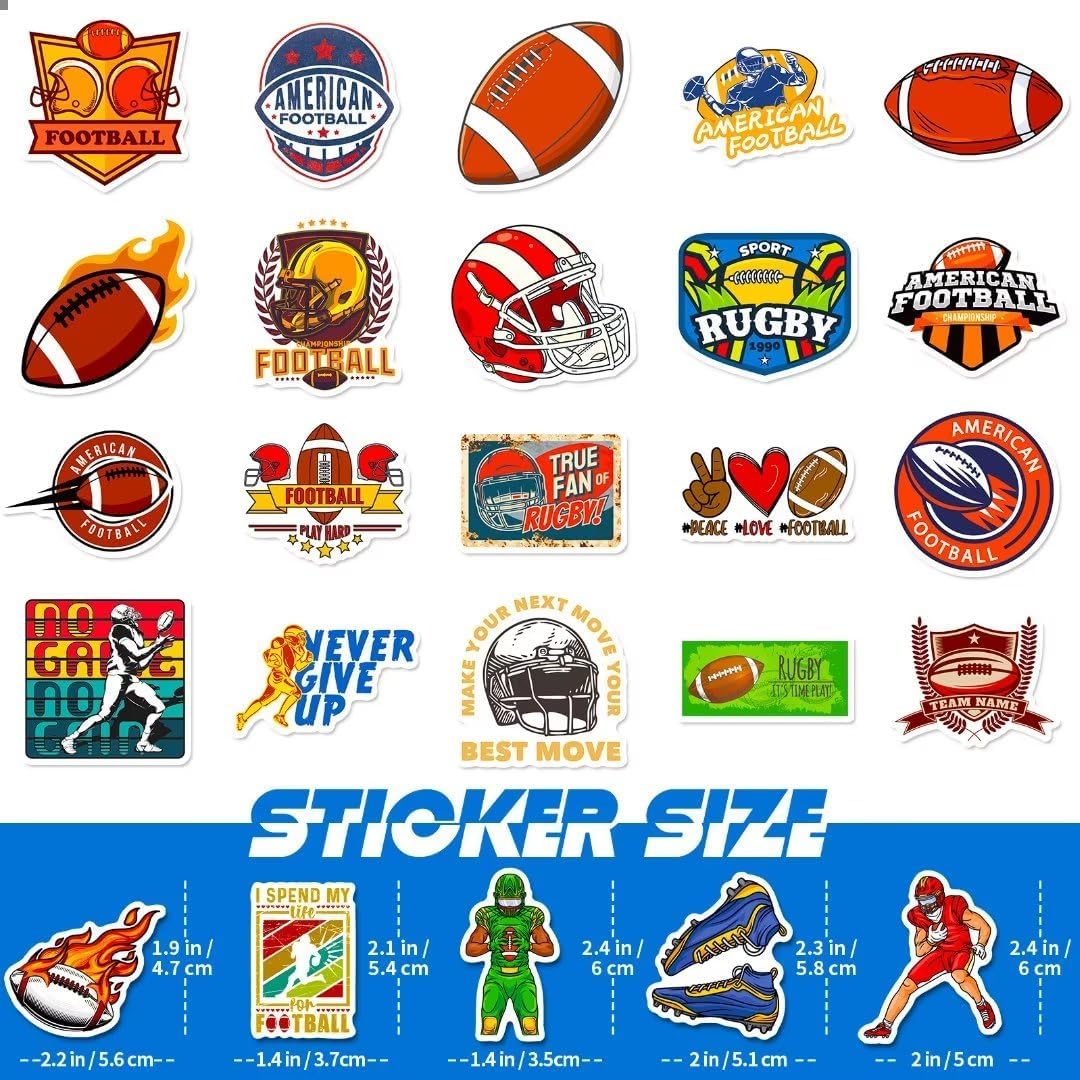 100PCS Vintage Christmas Stickers - Football - image 3