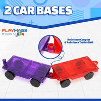 Playmags Large Magnetic Figures Community Set of 15 Pieces - 3. Add-On 2-Piece Car Set - image 3