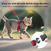 Plutus Pet Adjustable Cat Harness and Leash Set - Red - image 4