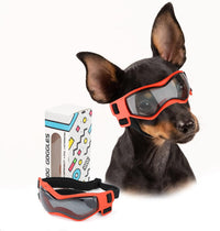 Dog Goggles Small Breed, Dog Sunglasses UV Protection Puppy Eyewear for Small Pet Outdoor Riding - Small / Orange