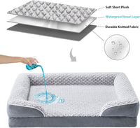 Washable Orthopedic Dog Bed - Grey / 45"L x 36"W x 7"TH - image 4