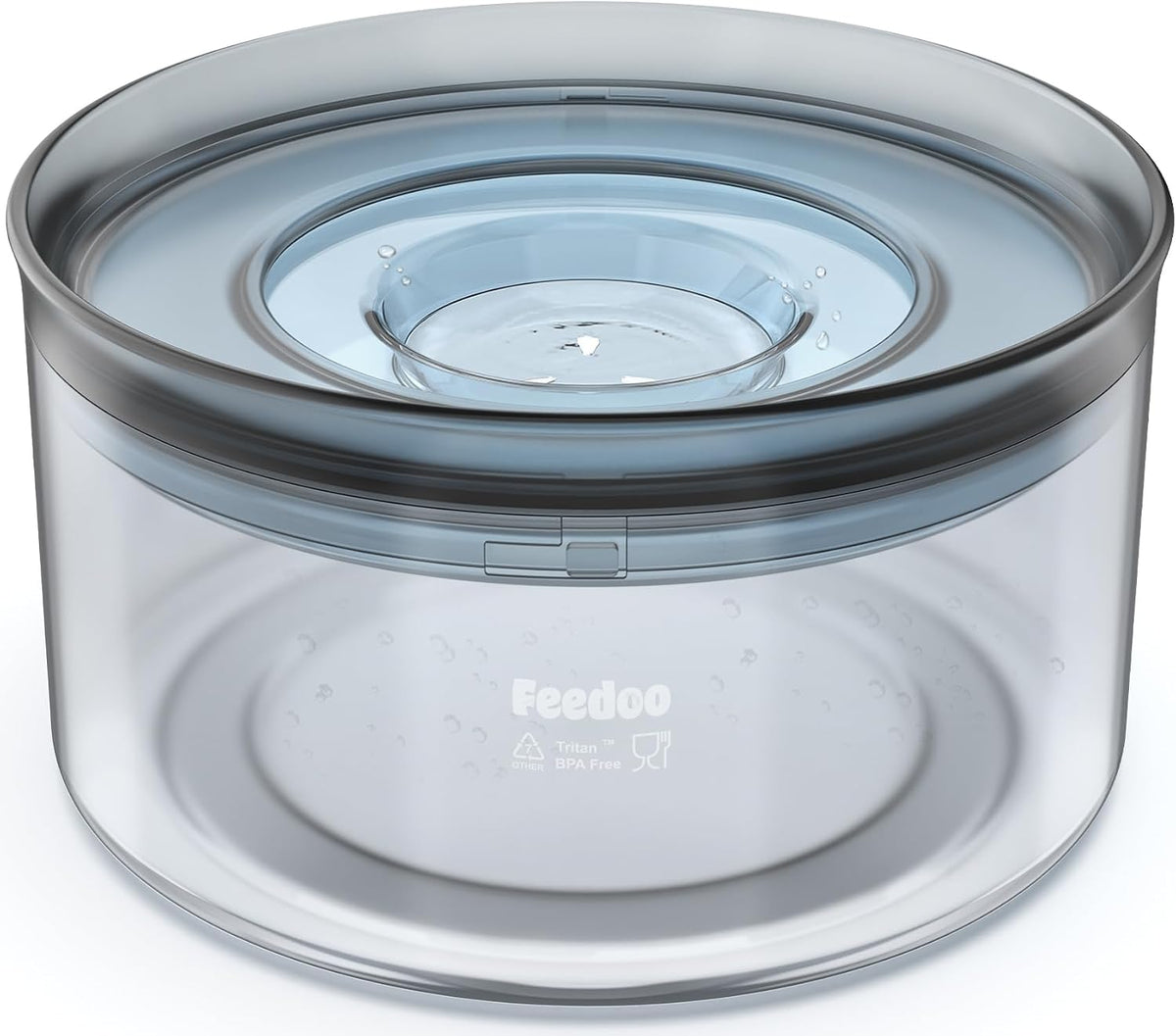 Feedoo 1Gallon No Spill Water Bowl for Dogs - Ultimate Gray