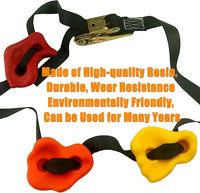 Ogrmar 15 Packs Ninja Tree Rock Climbing Holds Kits with 6 Ratchet Straps for Kids & Adults Outdoor Backyard Ninja Tree Obstacle Course Training