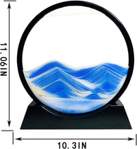 SANDCLE Moving Sand Art Liquid Motion, 3D Deep Sea Sandscape – Fun for Kids & Family - Blue / 12 inches - image 2
