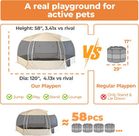 XXLarge Popup Portable Dog Houses - Beige / XXLarge, 10' x 10' x 4.8'H - image 4
