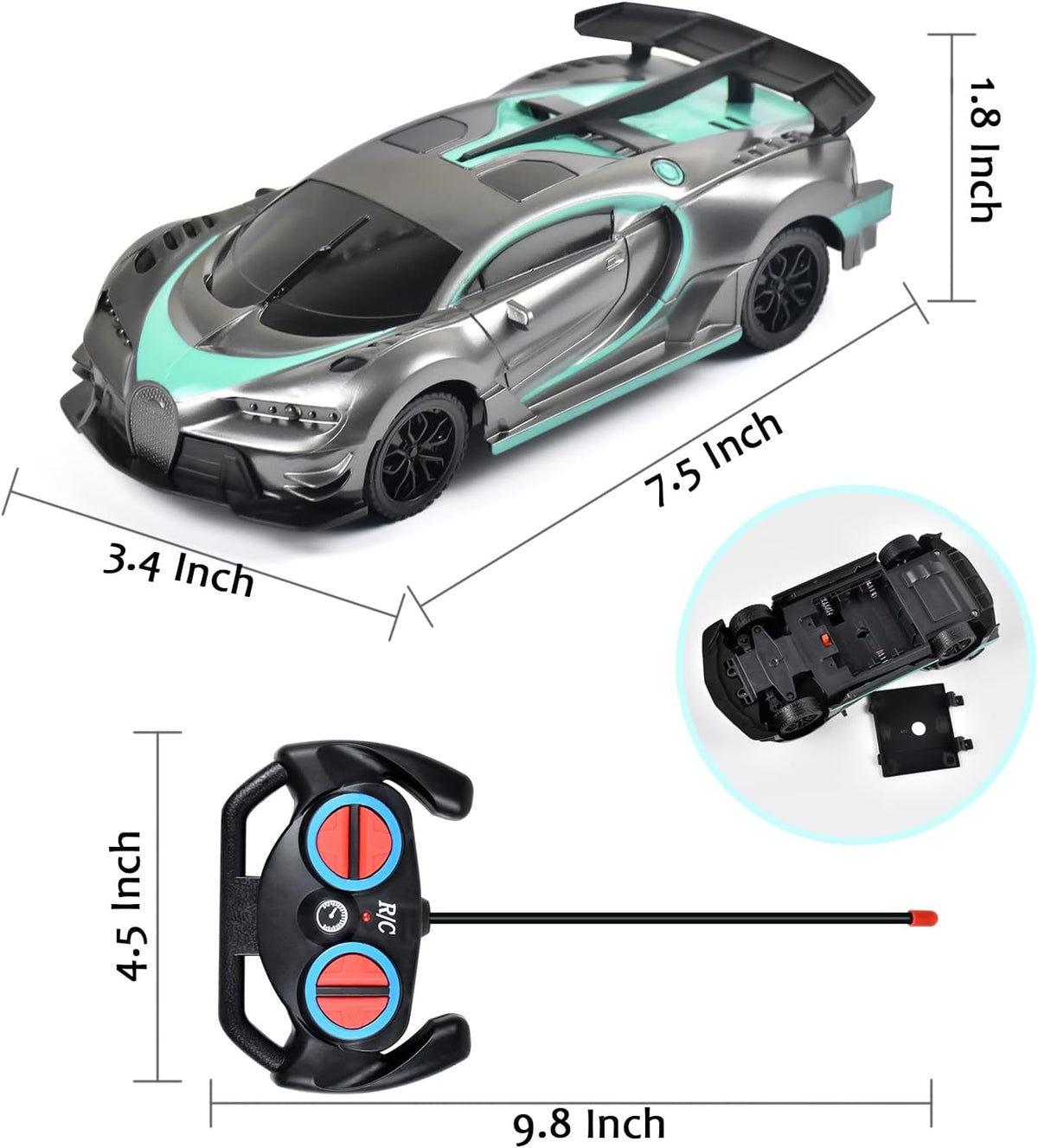 Tuko Remote Control Car Toys - Gray - image 2