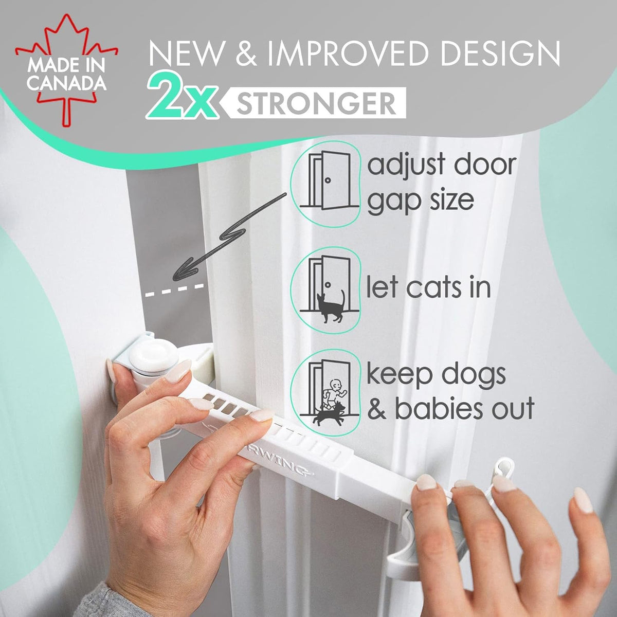 Portable Door Lock for Pets & Childproofing. No Adhesives - image 3